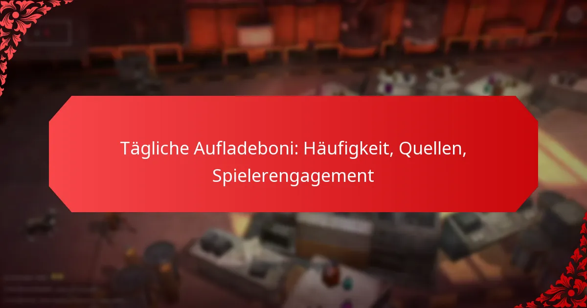 Tägliche Aufladeboni: Häufigkeit, Quellen, Spielerengagement