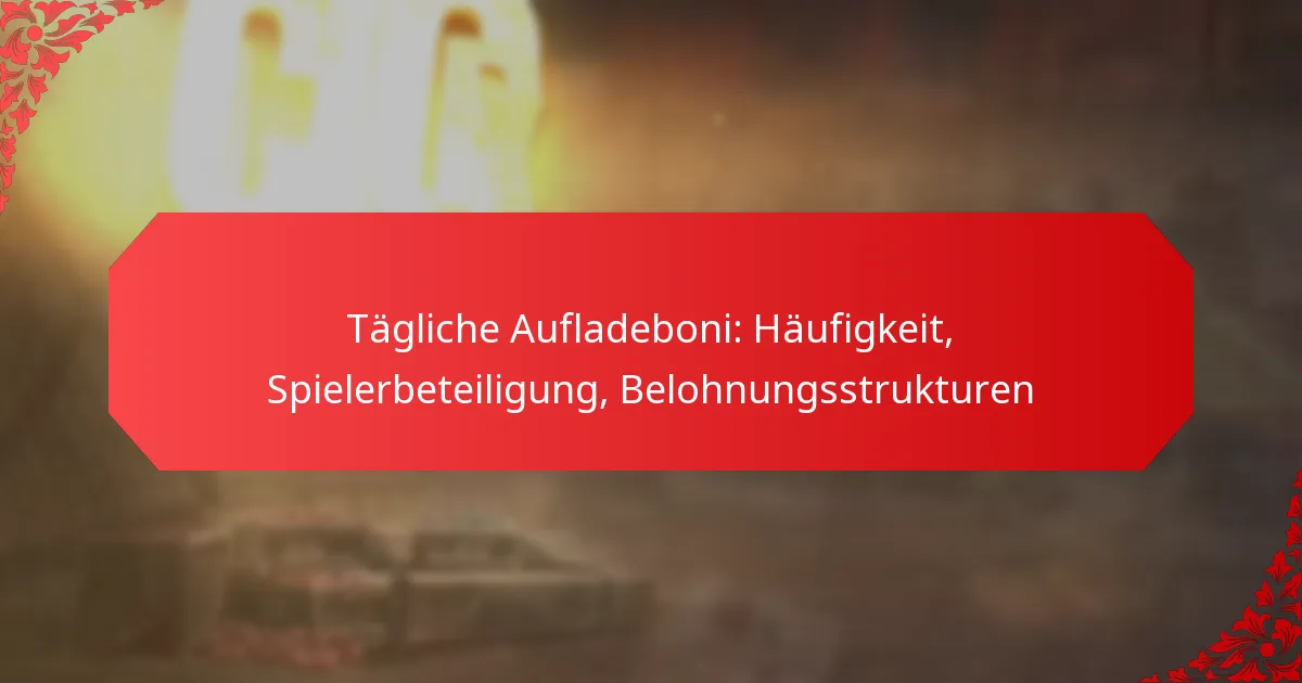 Tägliche Aufladeboni: Häufigkeit, Spielerbeteiligung, Belohnungsstrukturen