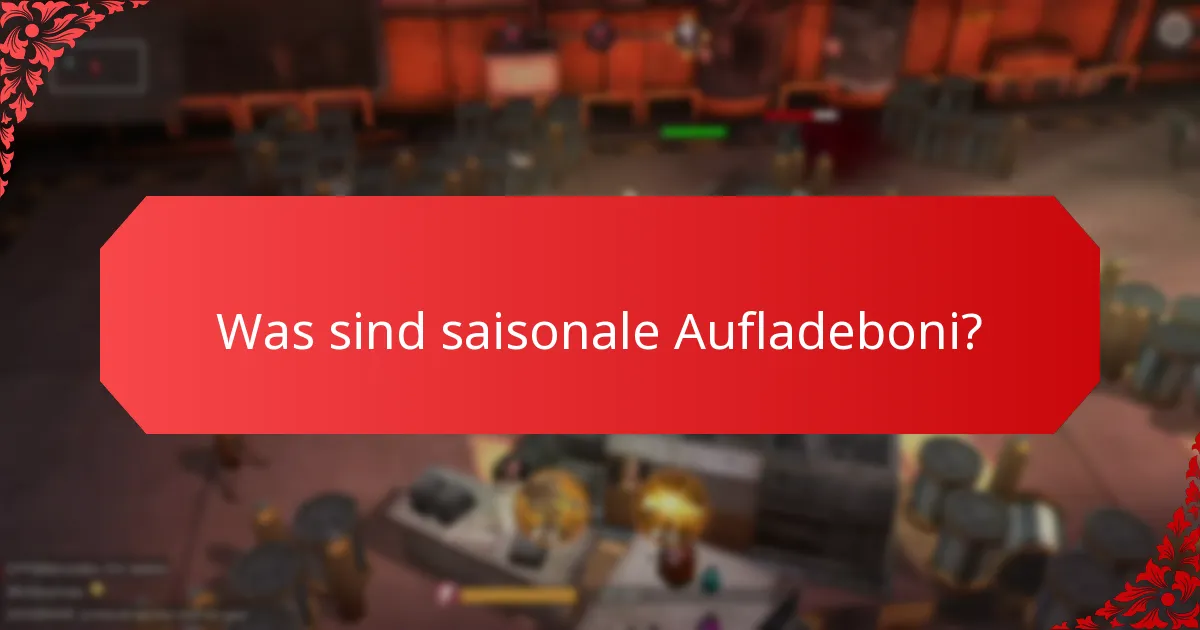 Welche Feiertagsthemen sind mit Aufladeboni verbunden?